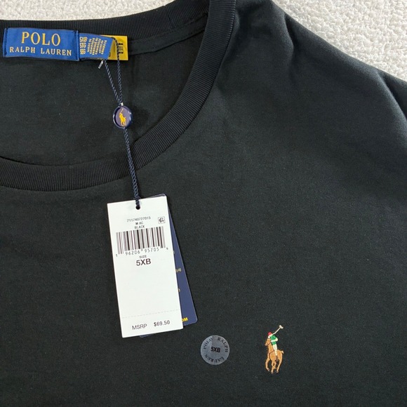 Polo Ralph Lauren T Shirt Mens 5XB Black Flesh Pony Crewneck Short Sleeve NWT - Picture 2 of 7